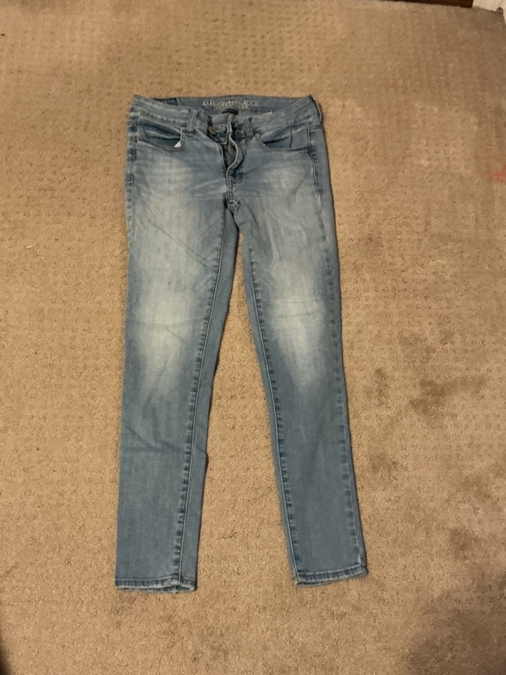 American Eagle Outfitters Light Blue Straight Leg Jeans